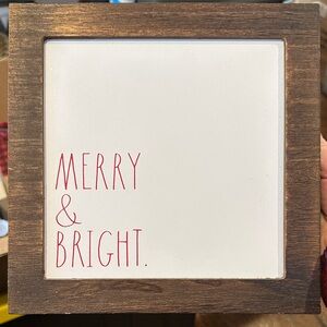Rae Dunn Merry & Bright Wall Decor - Red and Brown